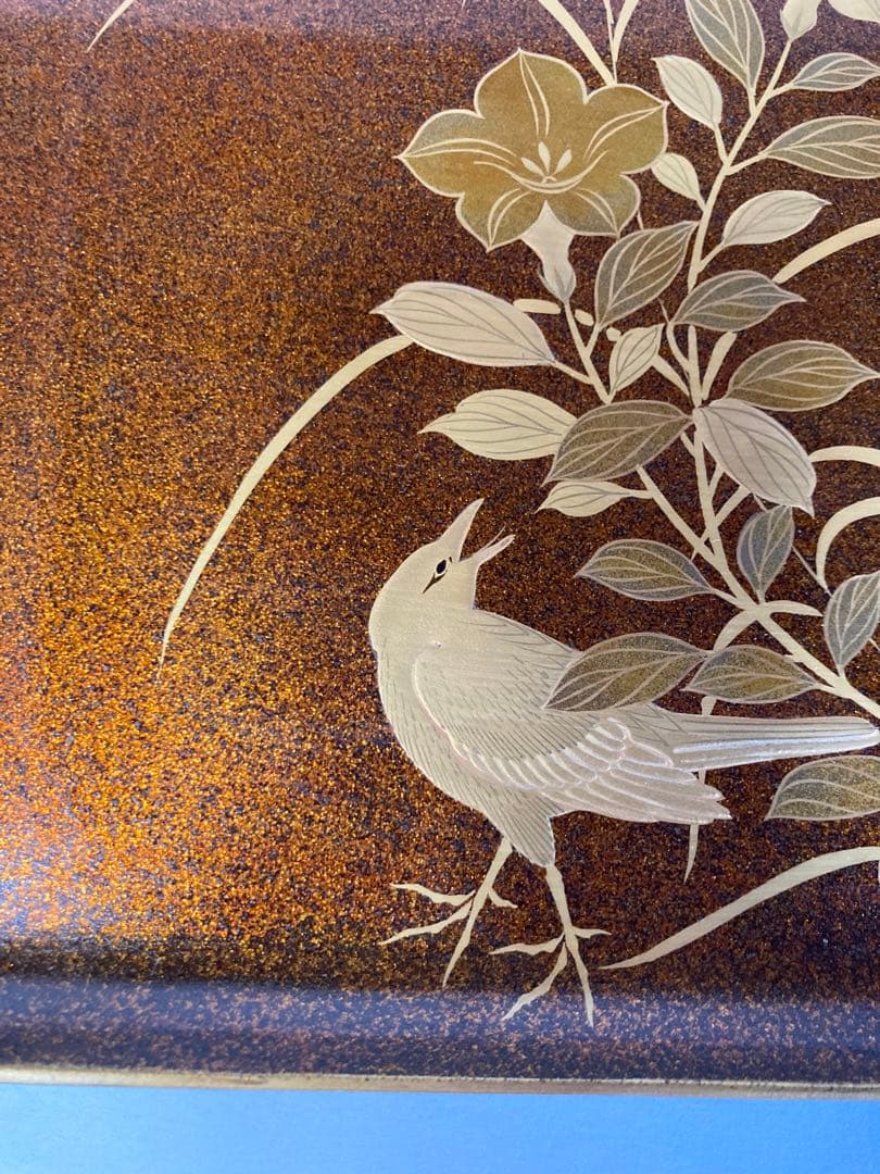 時代物　蒔絵梨地盆