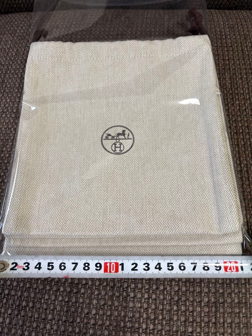 正規品　美品エルメス　巾着袋（21x21cm)5枚セット