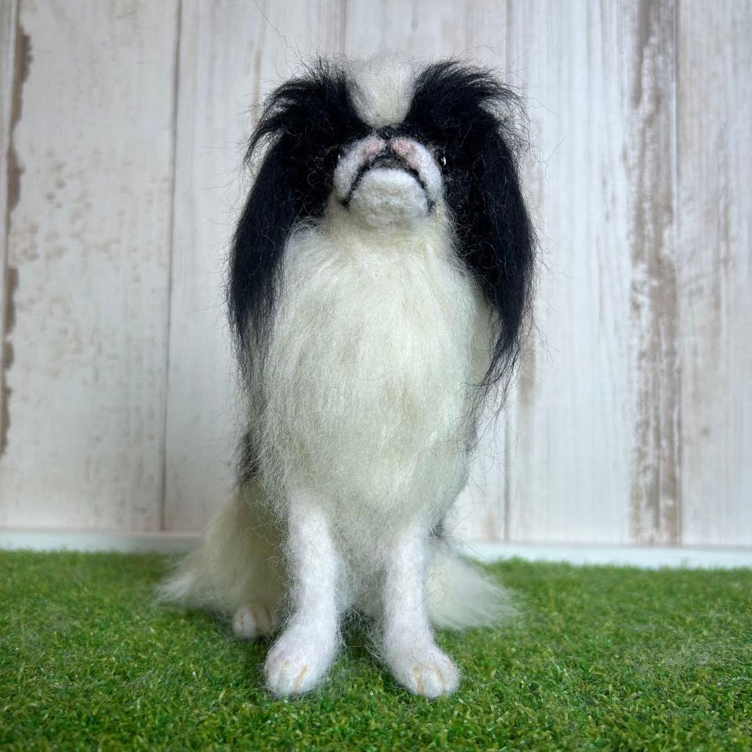 購入可能です。羊毛フェルト【狆】犬　※他にもオーダー受付中です。マック