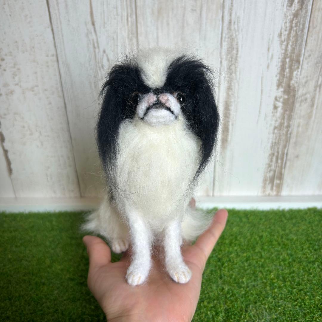 購入可能です。羊毛フェルト【狆】犬　※他にもオーダー受付中です。マック