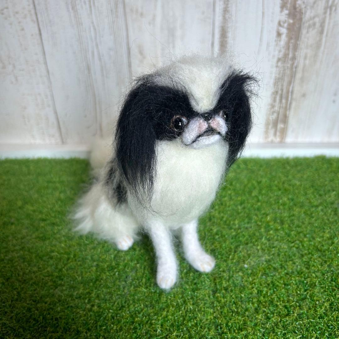購入可能です。羊毛フェルト【狆】犬　※他にもオーダー受付中です。マック