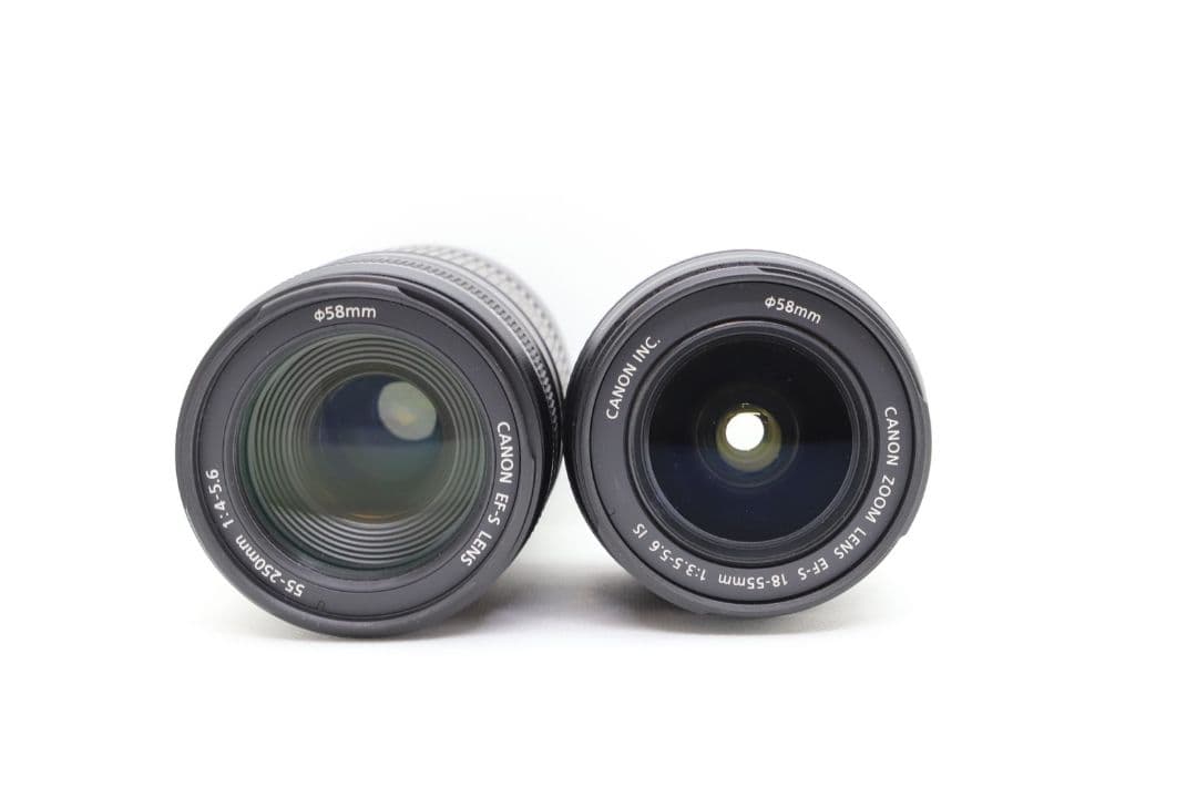 1月23日限定【2本】Canon EF-S18-55mm & 55-250mm
