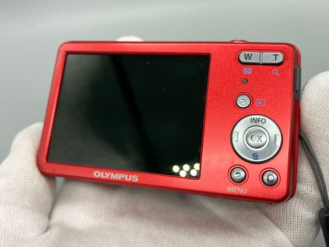 OLYMPUS VG-110 赤 デジカメ 通電OK【2601】