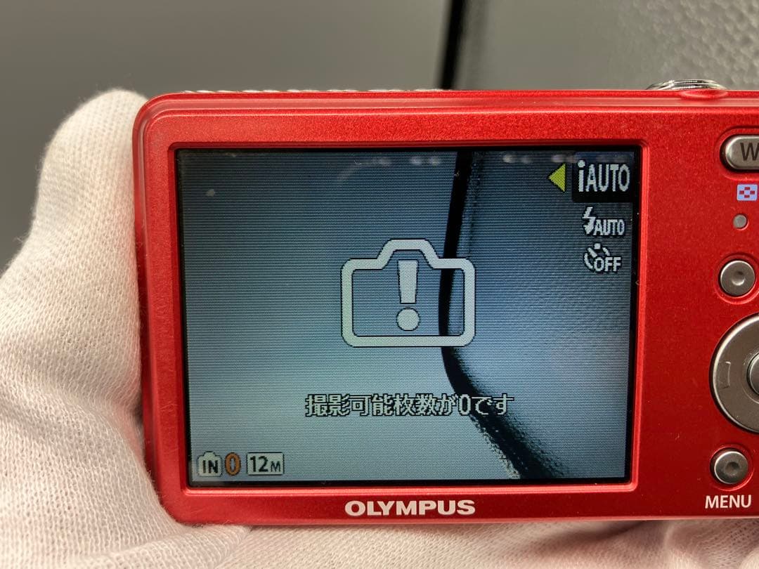 OLYMPUS VG-110 赤 デジカメ 通電OK【2601】