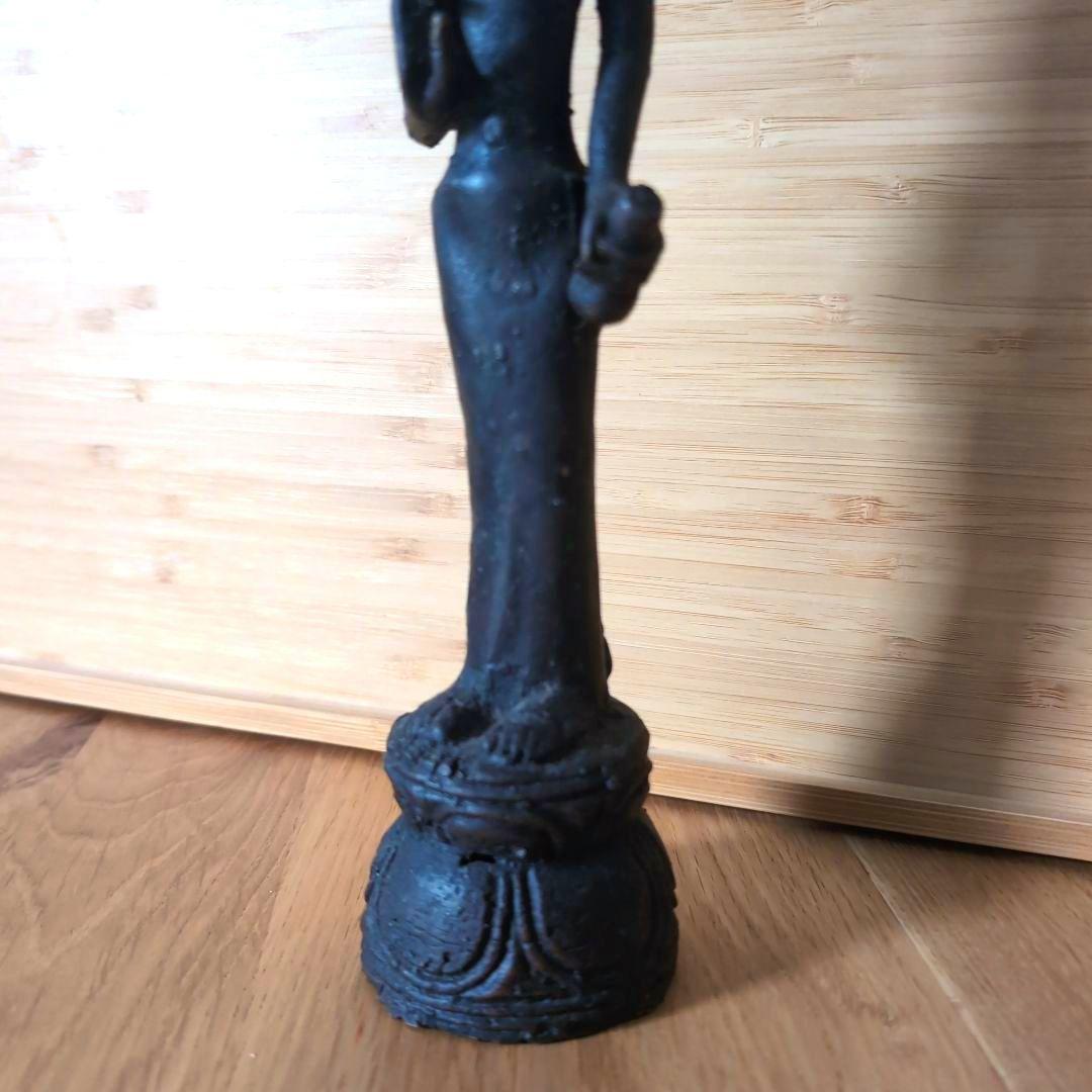 仏像型呼び鈴 青銅 ブロンズ 約30cm