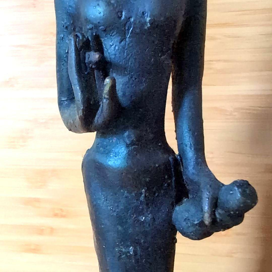 仏像型呼び鈴 青銅 ブロンズ 約30cm
