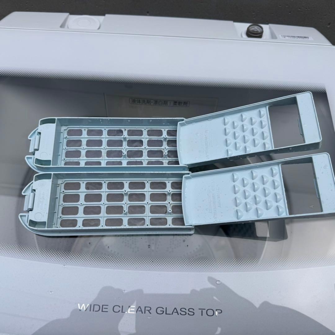 389⭐️2023年製美品★アクア　洗濯機　8KG 大型　インバーター　ガラス扉