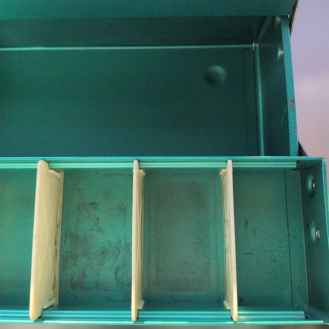 ヴィンテージ 工具箱 ブリキ ツールボックス インダストリアル シャビー 缶