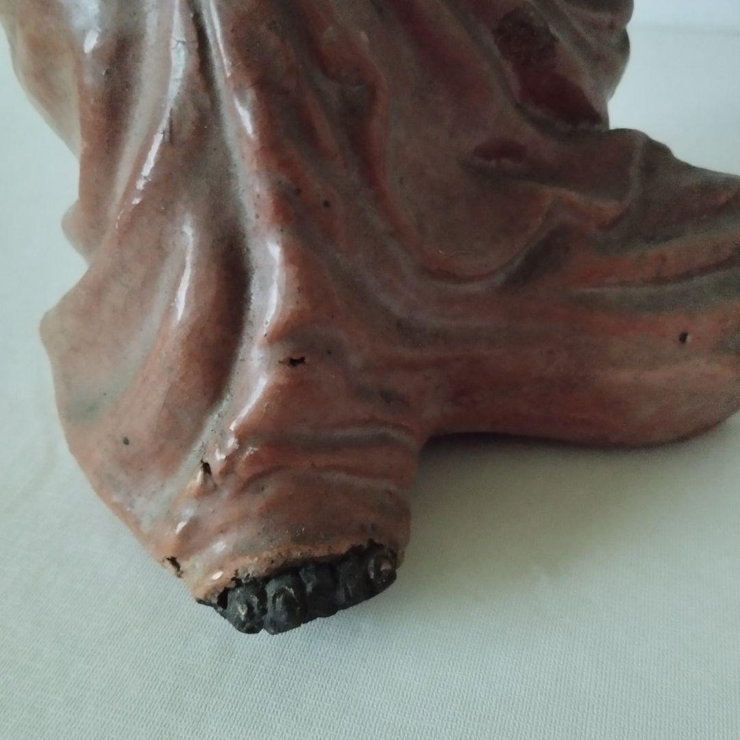 神社蔵出し 達磨 達磨坐像 在銘 時代物　高橋道八　仁阿弥道八／達磨　在銘