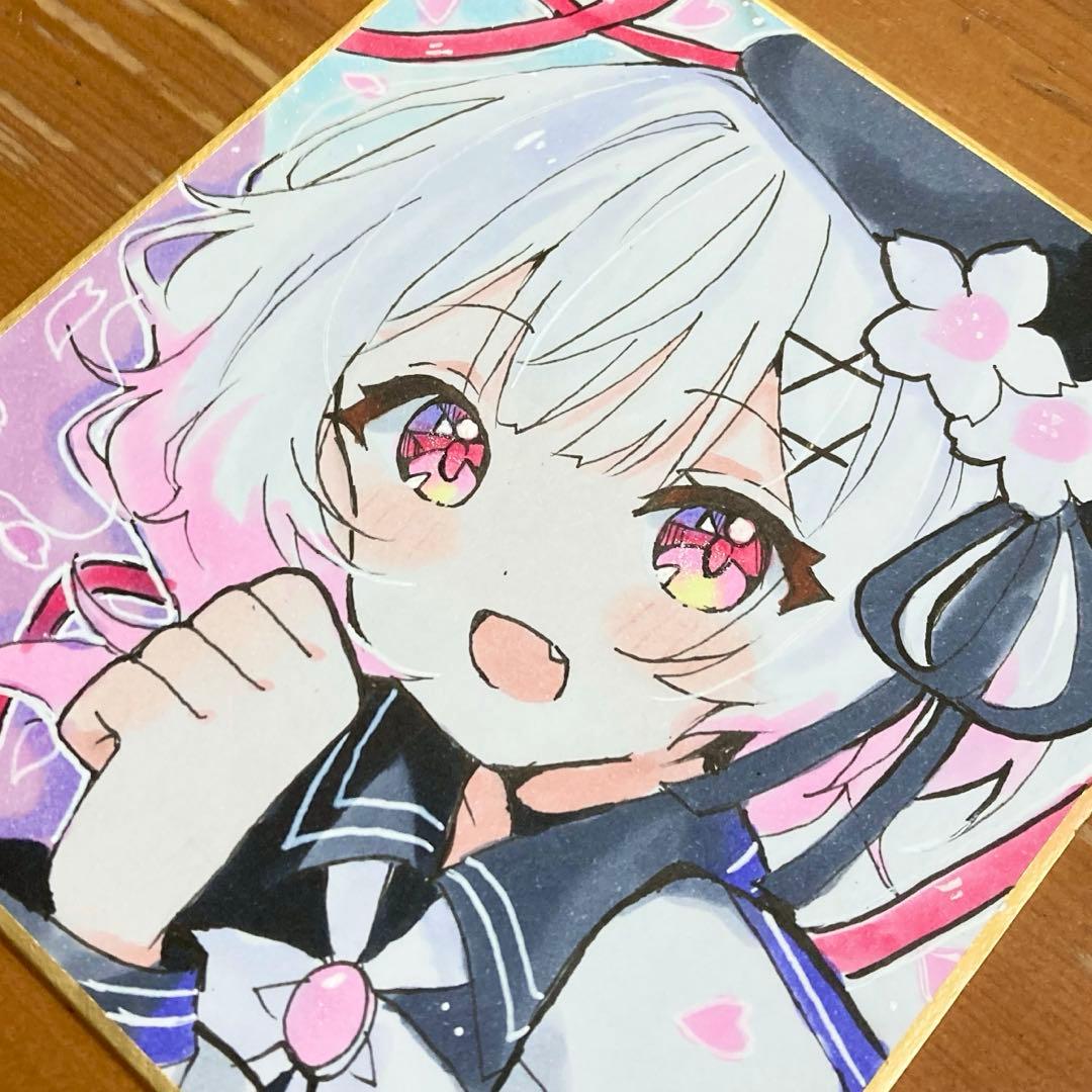 S*8様 おまけ付き　魔法少女ノ魔女裁判　桜羽エマ　手描きイラスト　まのさば　色