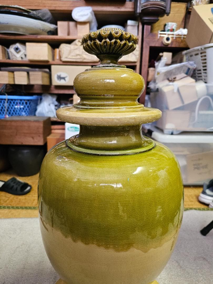明治期 布志名焼 手水(ちょうず) 高さ約60cm