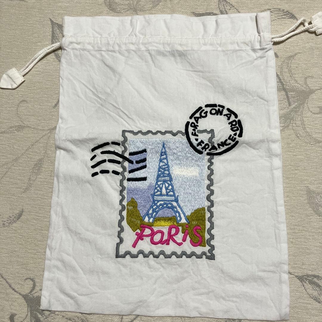 フラゴナール 刺繍巾着2点セット コットン100% パリ購入 未使用