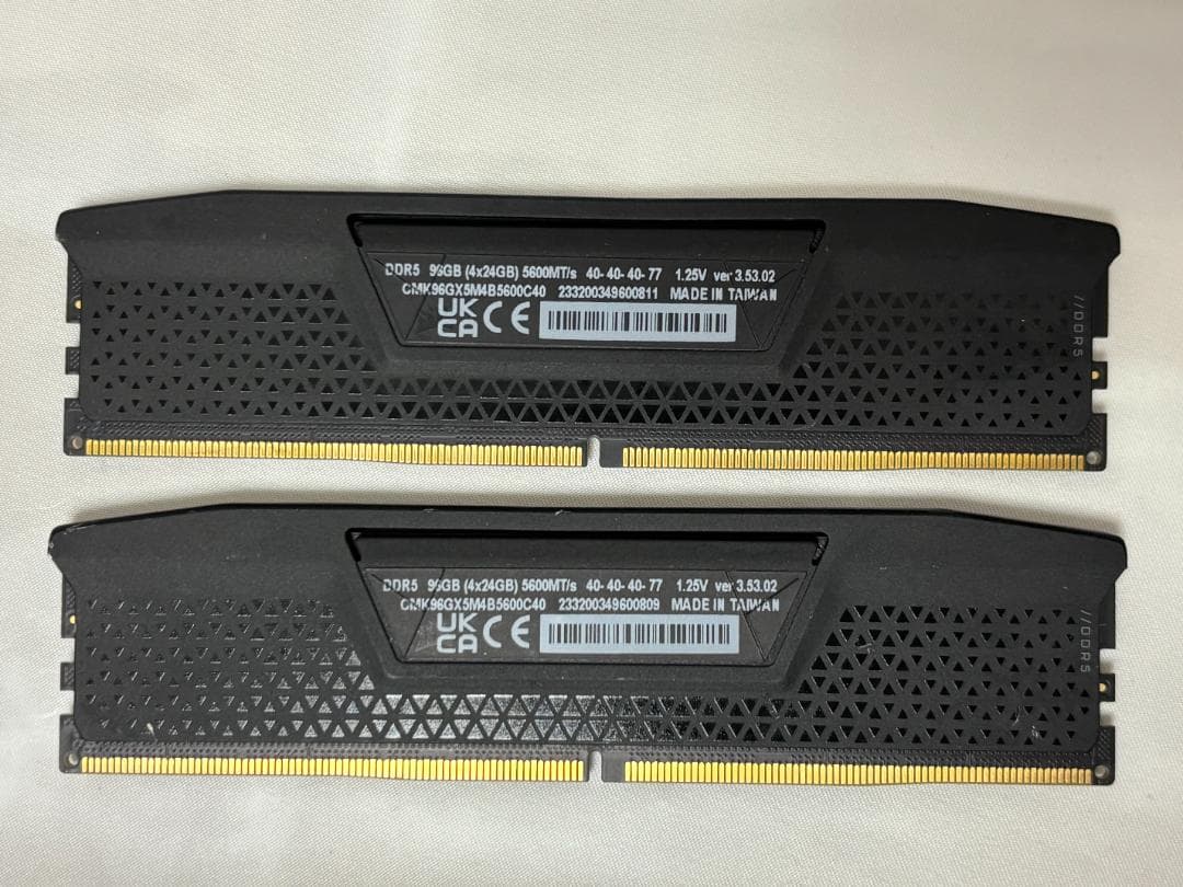 Corsair DDR5-5600 24GB×2枚 計48GB