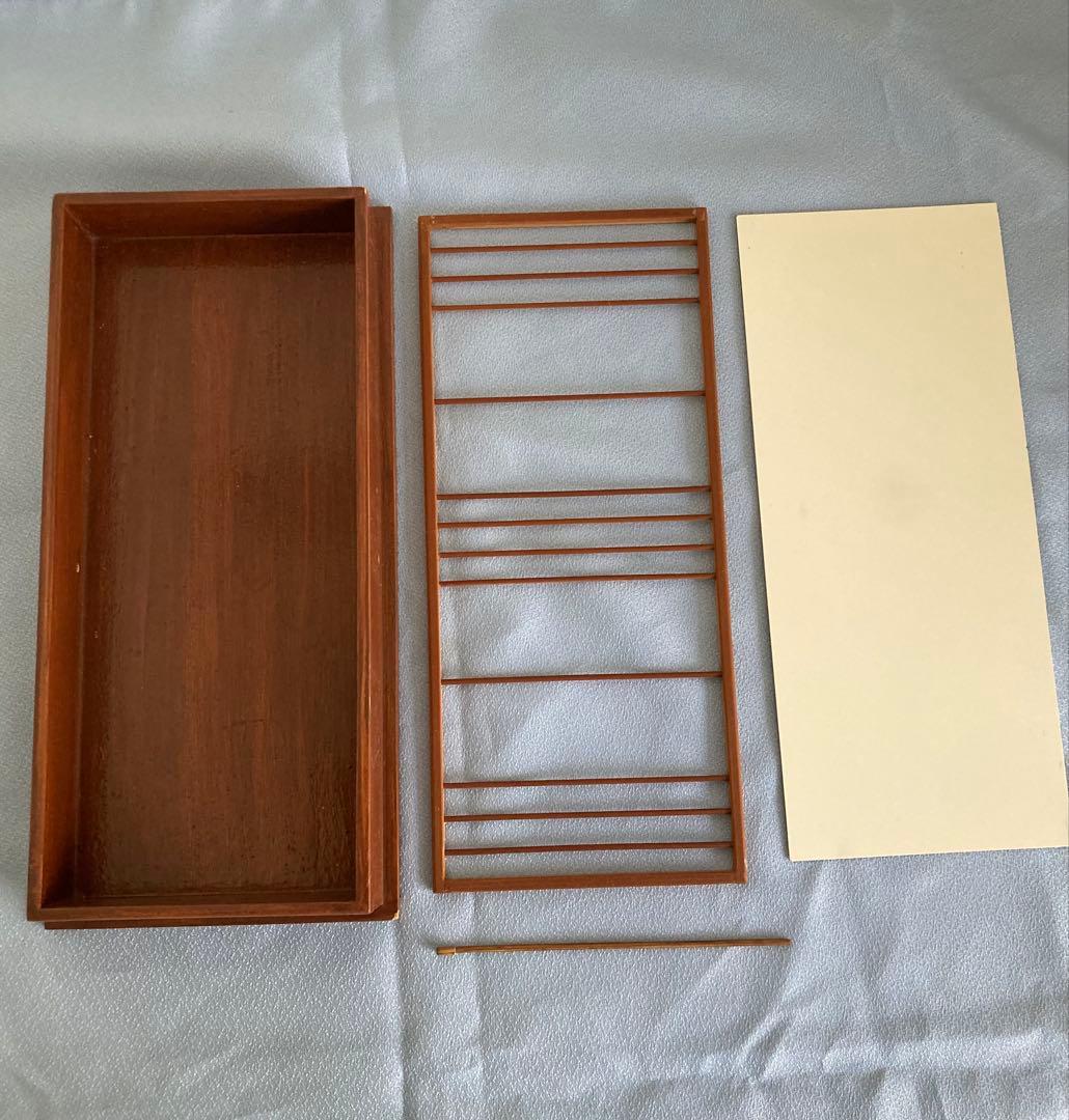 新品未使用品　竹細工　メジロ籠　3個　寝かせ箱（屋久杉使用）セット　竹ひごおまけ