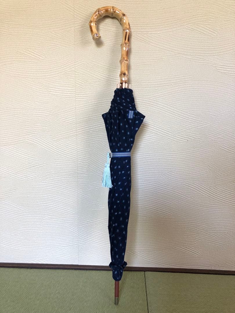 雪ん子柄の着物　リメイク日傘