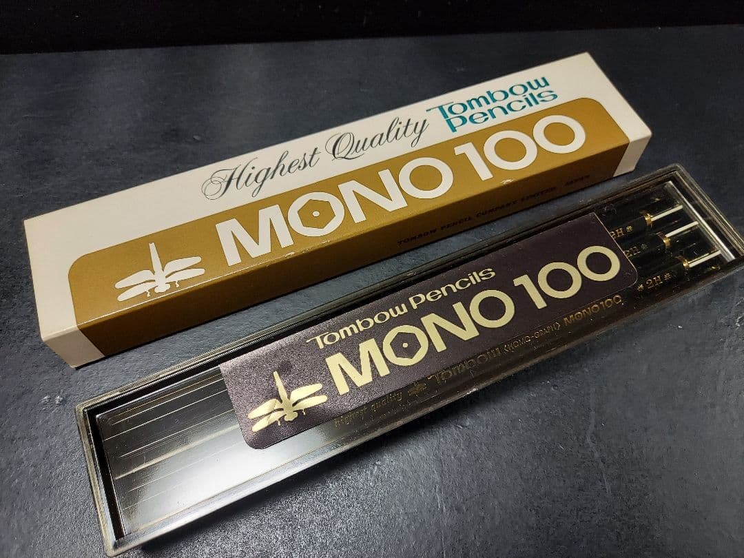 レトロ鉛筆、MONO鉛筆　Tombow MONO 100 鉛筆 3本入り