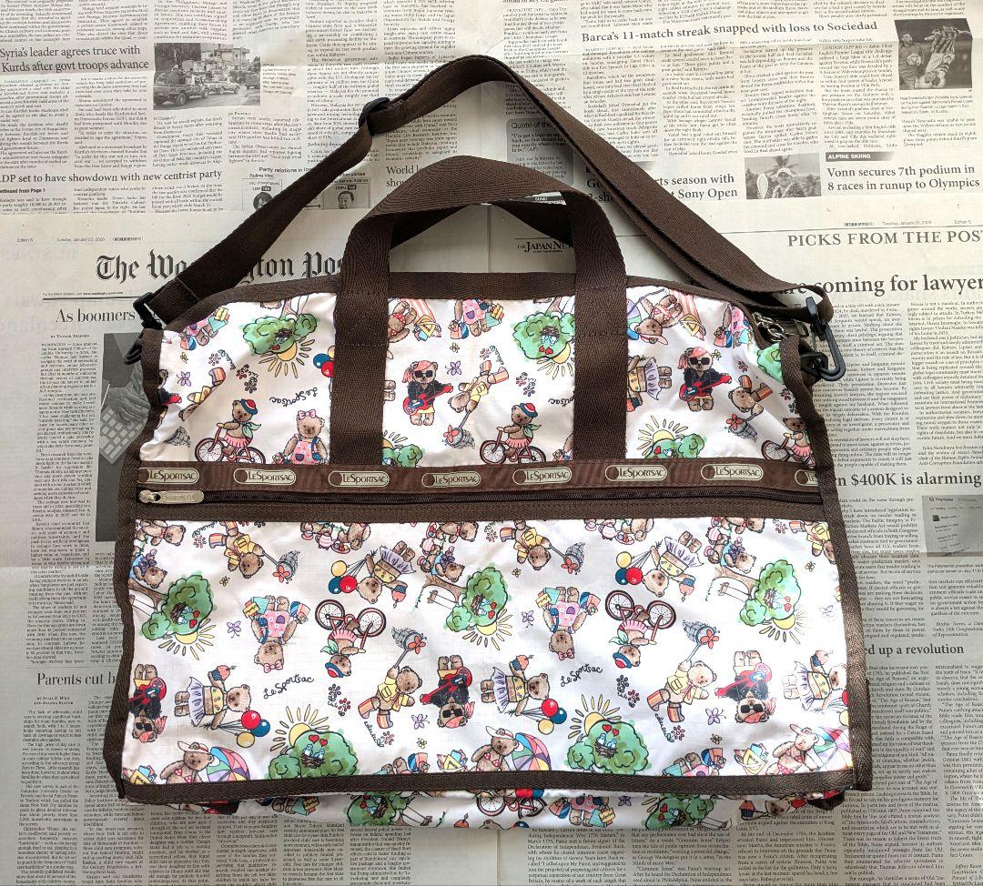 【◎良品・希少柄・Key2個付】 LeSportsac　ボストンバック Lサイズ