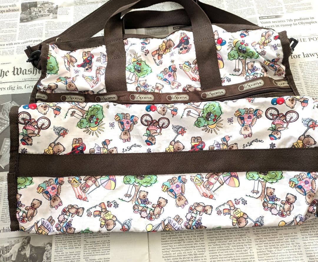 【◎良品・希少柄・Key2個付】 LeSportsac　ボストンバック Lサイズ