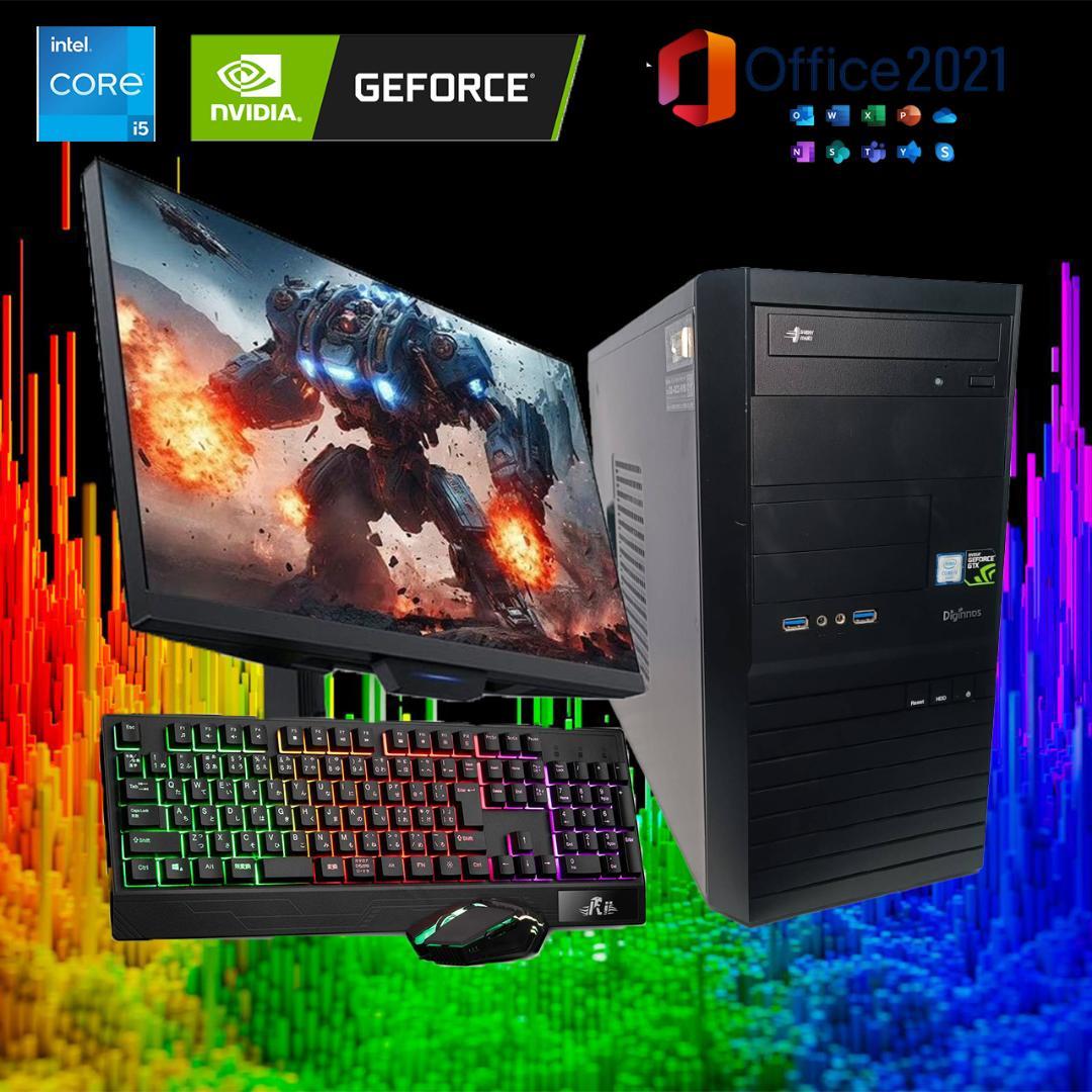 【激安ゲーミングPCフルセット】i5 8500 GTX Office ドスパラ