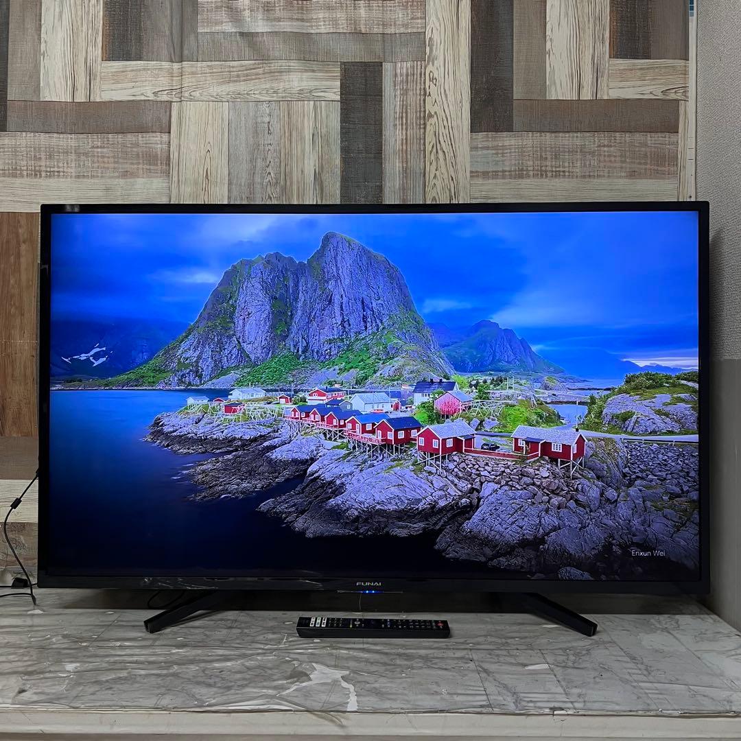 全国送料込❣️フナイ49型液晶テレビ4K チューナー内蔵アンドロイド テレビ