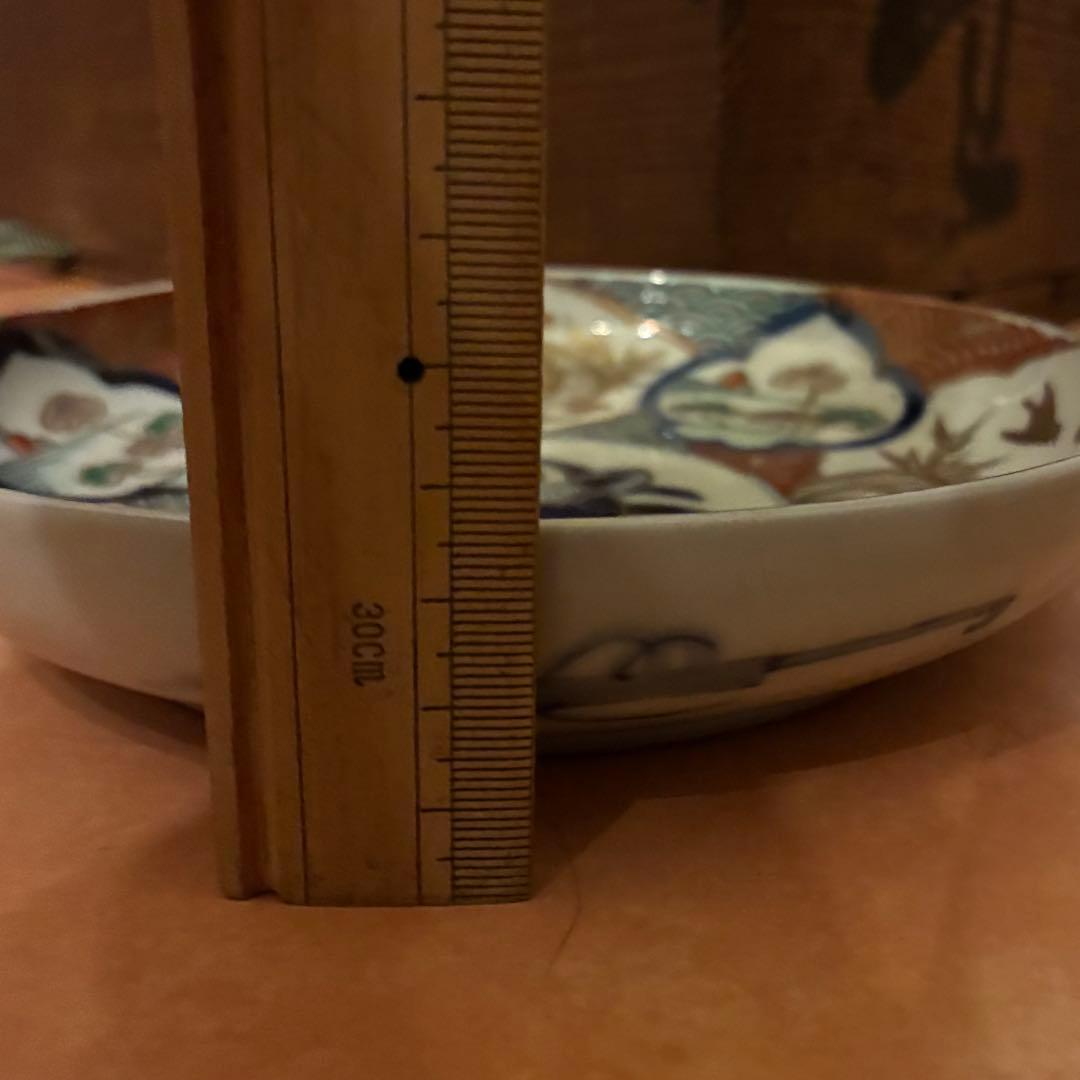 【美品】 5 古伊万里 金蘭手 見込桃 角冨印 時代物