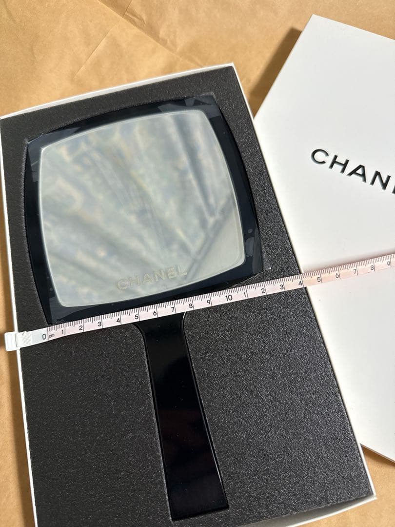 CHANEL 手鏡 ブラック 約20cm x 15cm ミラー