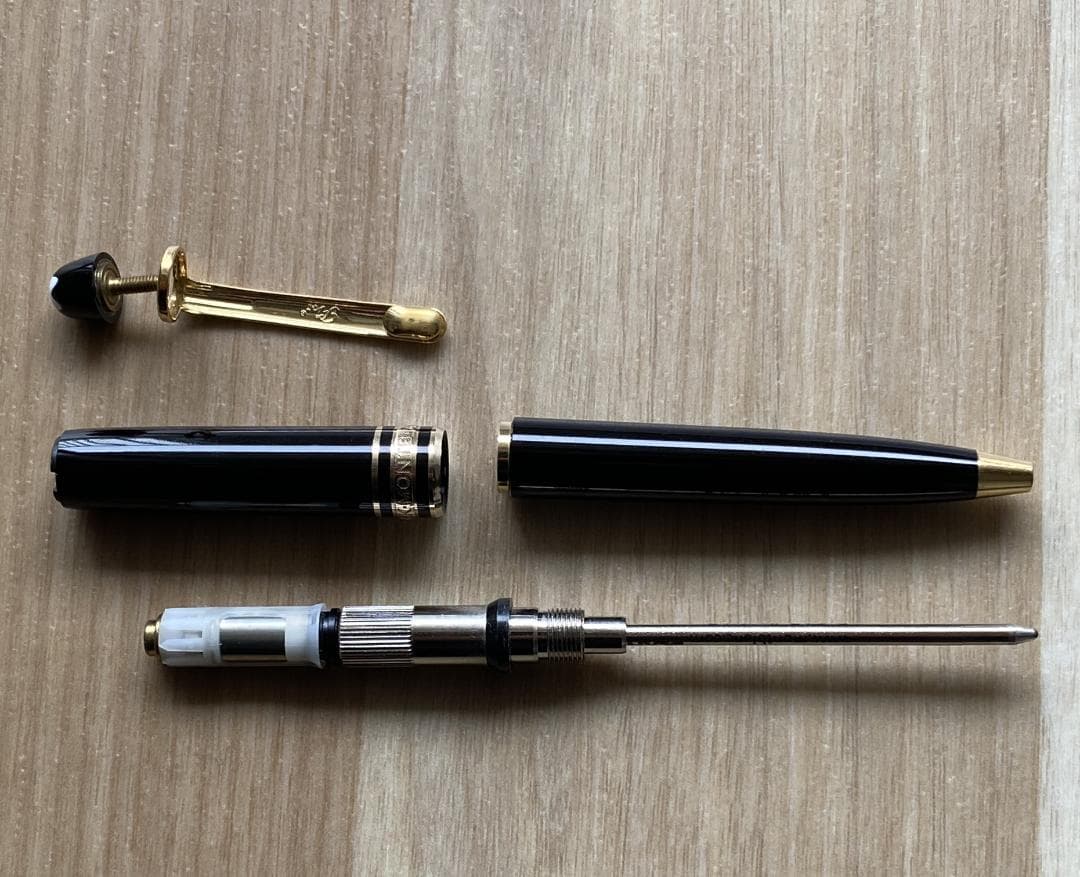 美品 モンブラン 116 モーツァルト ゴールドｘ黒 ボールペン 純正リフィル