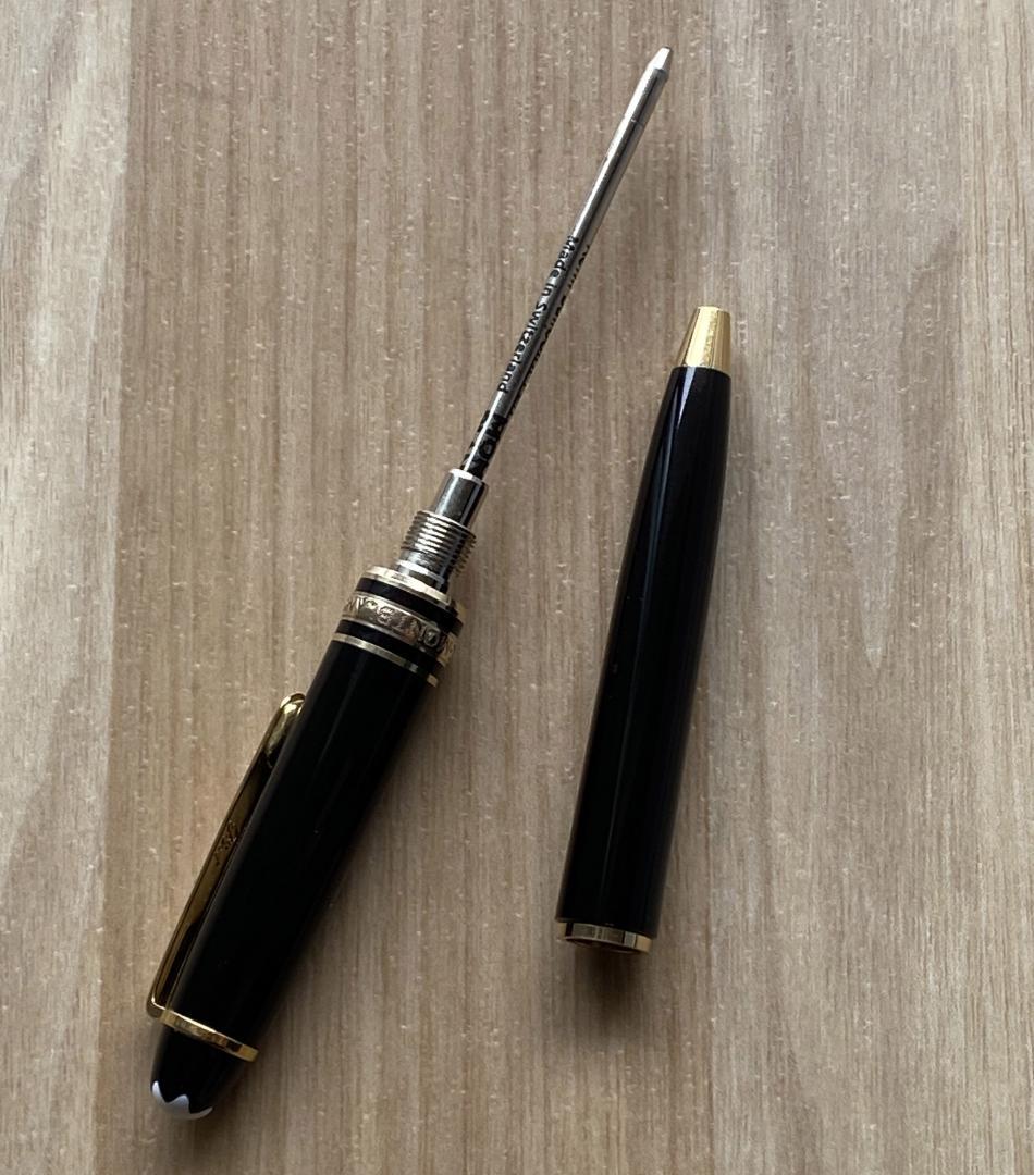 美品 モンブラン 116 モーツァルト ゴールドｘ黒 ボールペン 純正リフィル