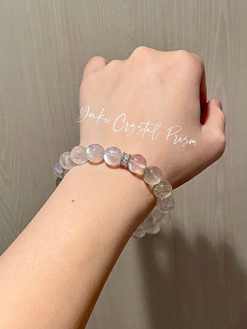 アクアマリン×ブルームーンストーン 天然石ブレスレットYuki Crystal