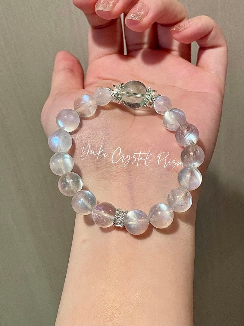 アクアマリン×ブルームーンストーン 天然石ブレスレットYuki Crystal