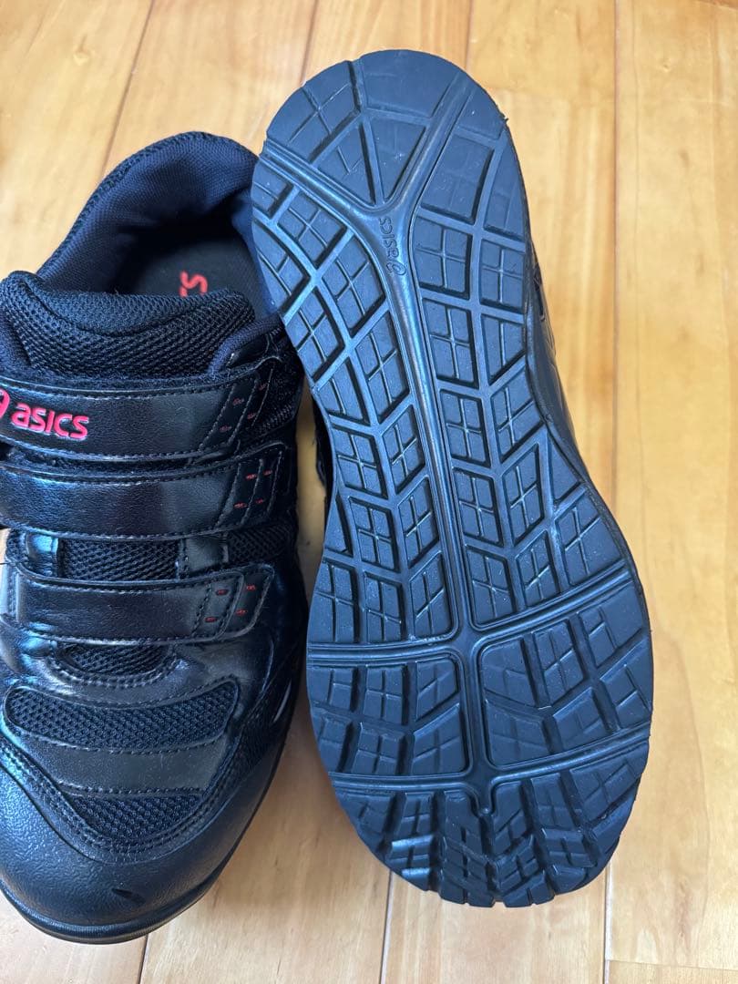 安全靴/作業靴 ASICS ウィンジョブ CP 102 ブラック×シルバー