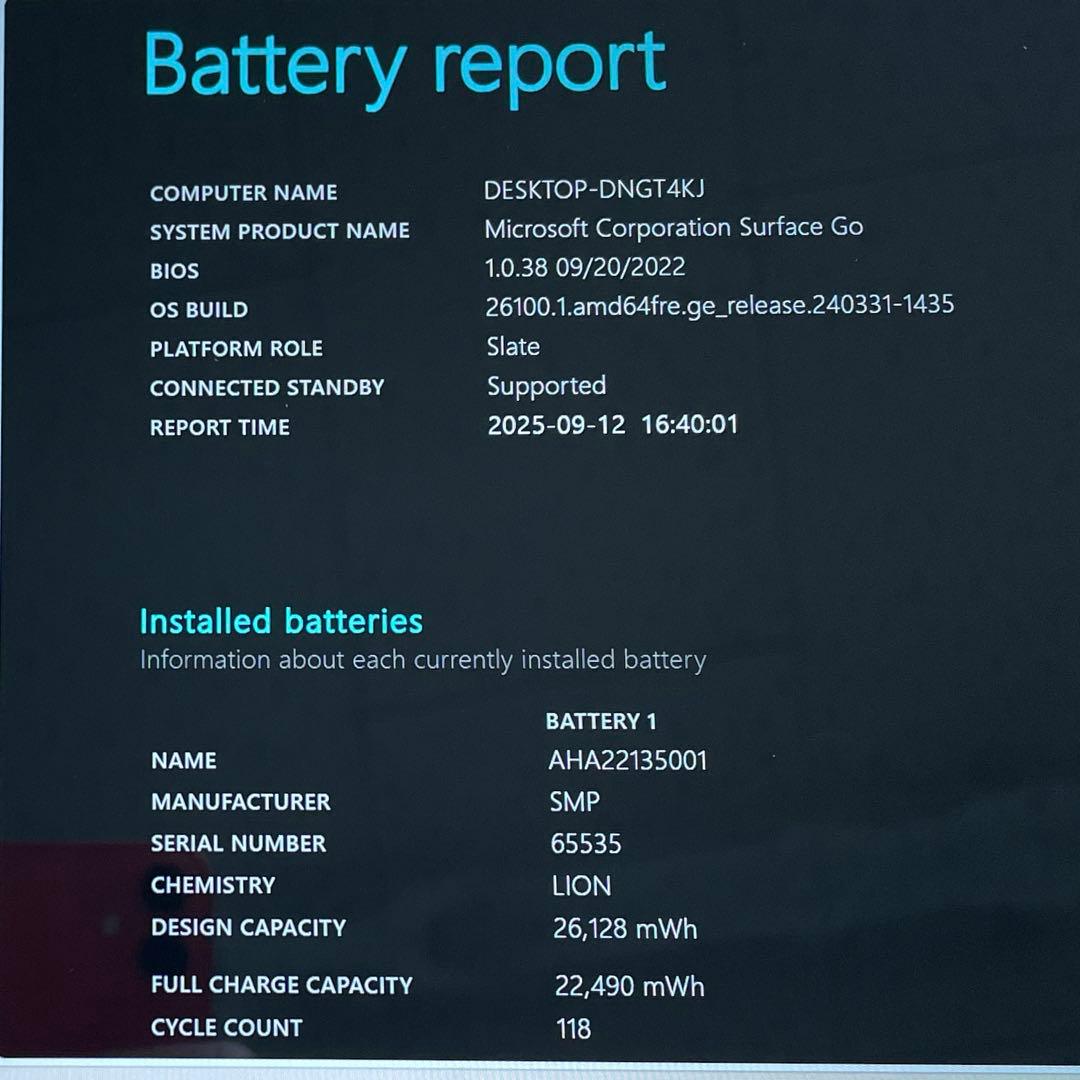 Microsoft Surface Go 64GB Model1824 美品#2