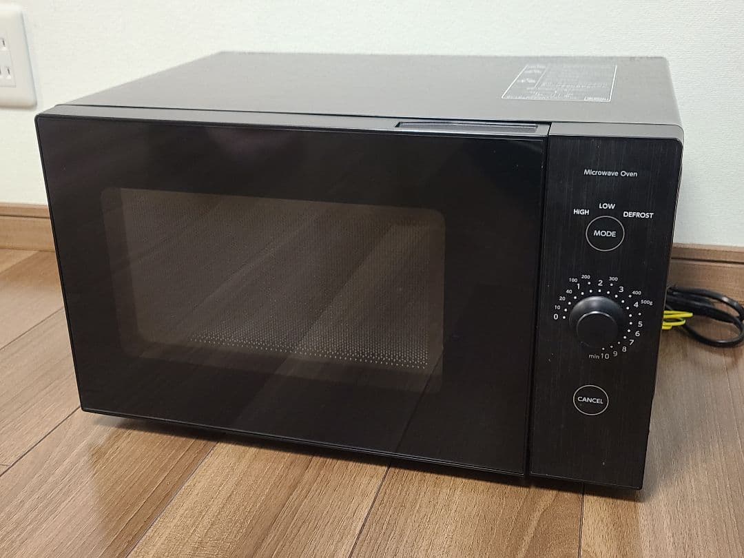 【 美品 】山善 電子レンジ ブラック ERL-018F(B) 黒 新生活