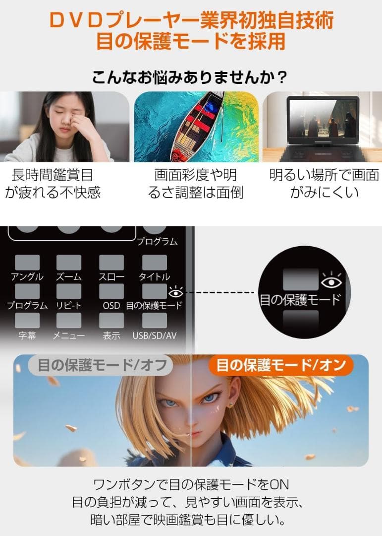 ポータブルDVDプレーヤー type-c急速充電 新品未使用