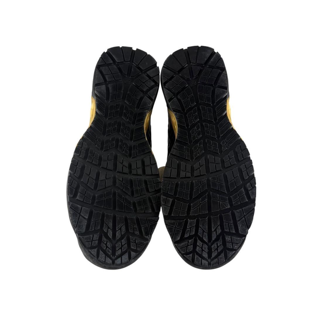 新品展示品　タグ付 asics 安全靴 25.0cm 黒 作業靴 マジックテープ