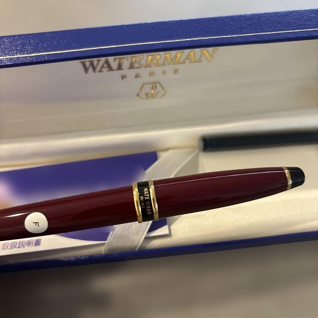 WATERMAN ウォーターマン 万年筆 ボルドー 箱付 インク付 美品