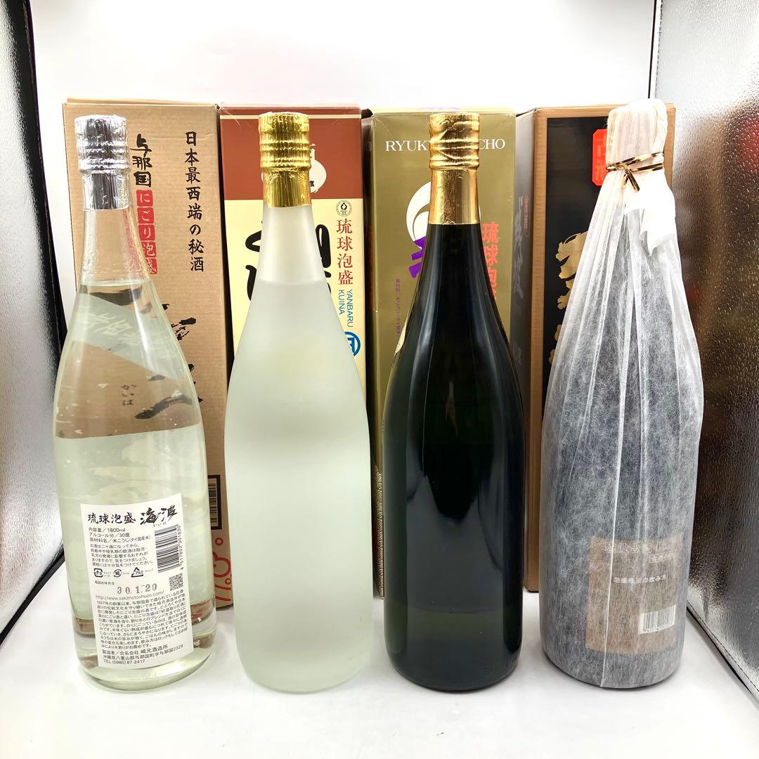 未開栓 泡盛 1800ml×4本セット 海波 やんばるくいな 琉球王朝 残波