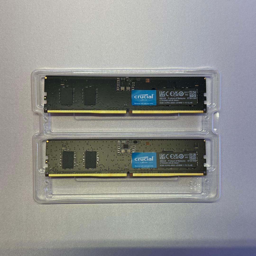 【動作確認済】Crucial DDR5-4800 16GB(8x2) 安定動作