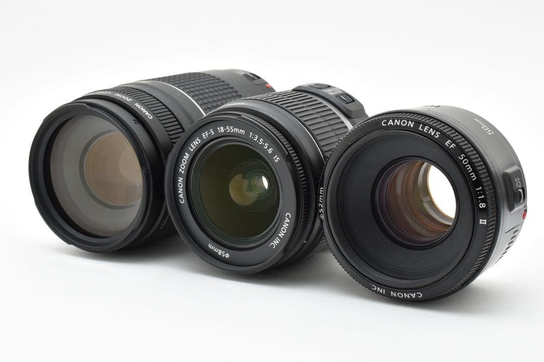 canon kiss x9 一眼レフカメラ標準&望遠&単焦点トリプルレンズセット