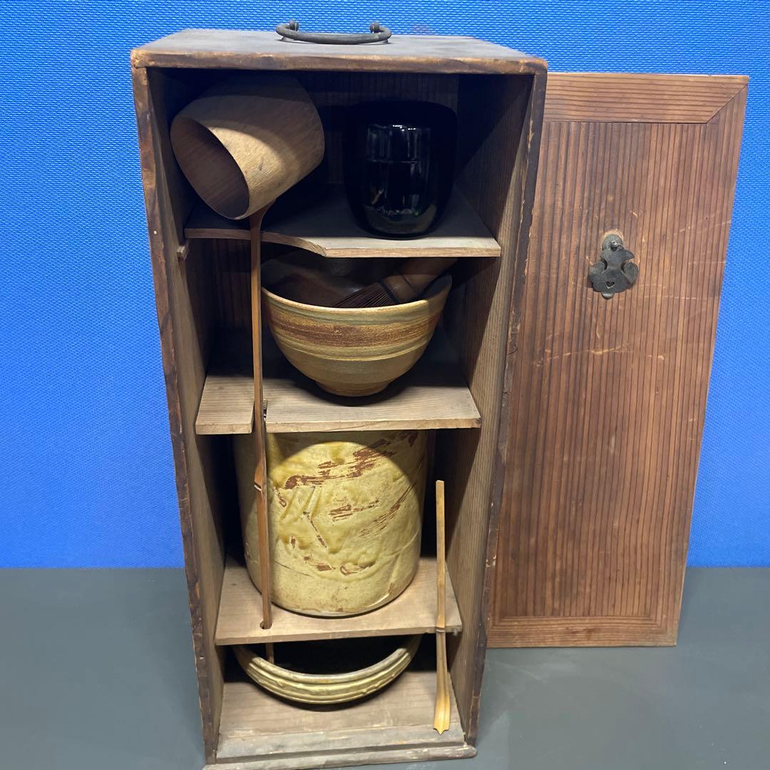 茶道具セット 木製茶箱