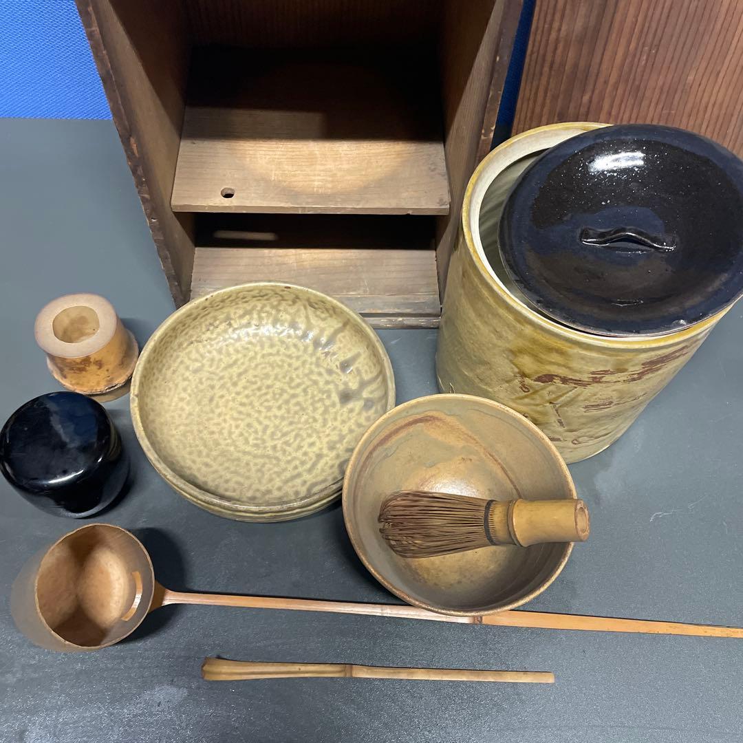 茶道具セット 木製茶箱