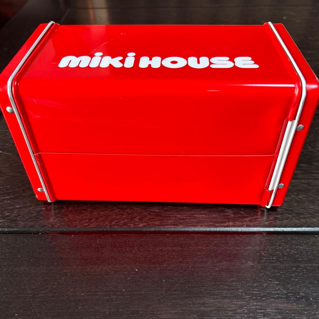 1990年昭和レトロアンティークMIKIHOUSEバッグ型ブリキ缶ミキハウス