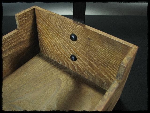 桑 手付 莨盆 染付 火入 竹筒莨入 煙草盆 茶道具 喫煙具 g19