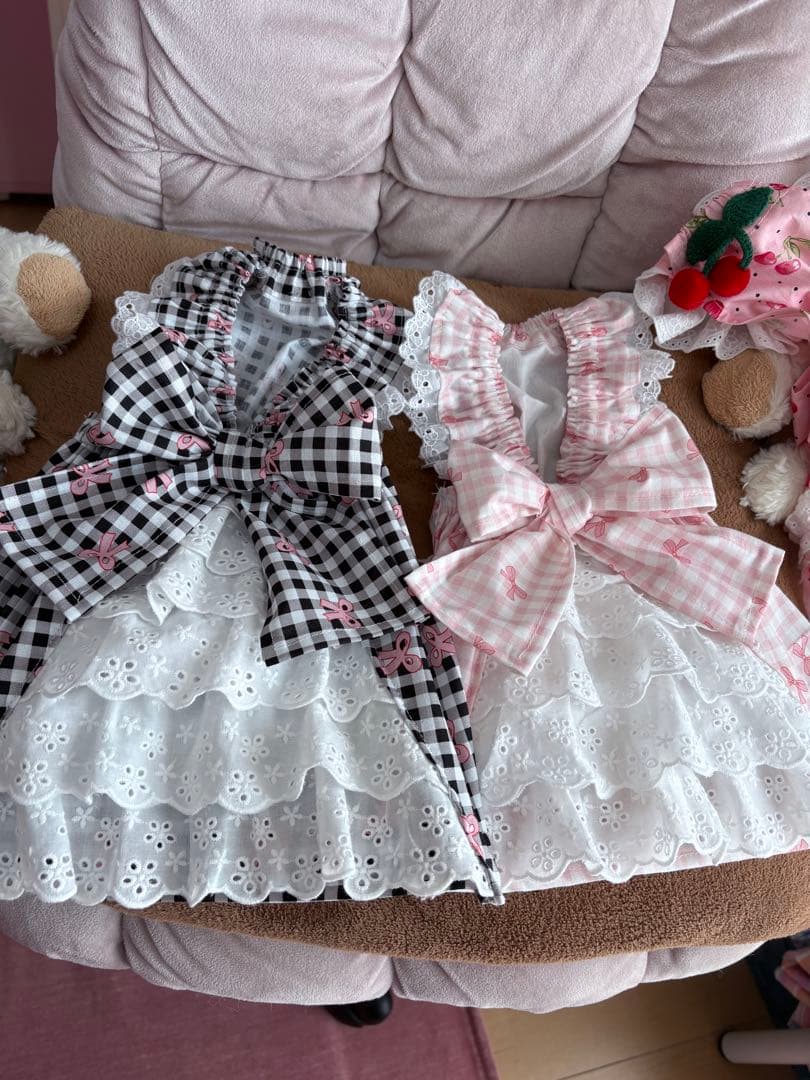 まゆまゆさちこ犬服ハンドメイドワンピース