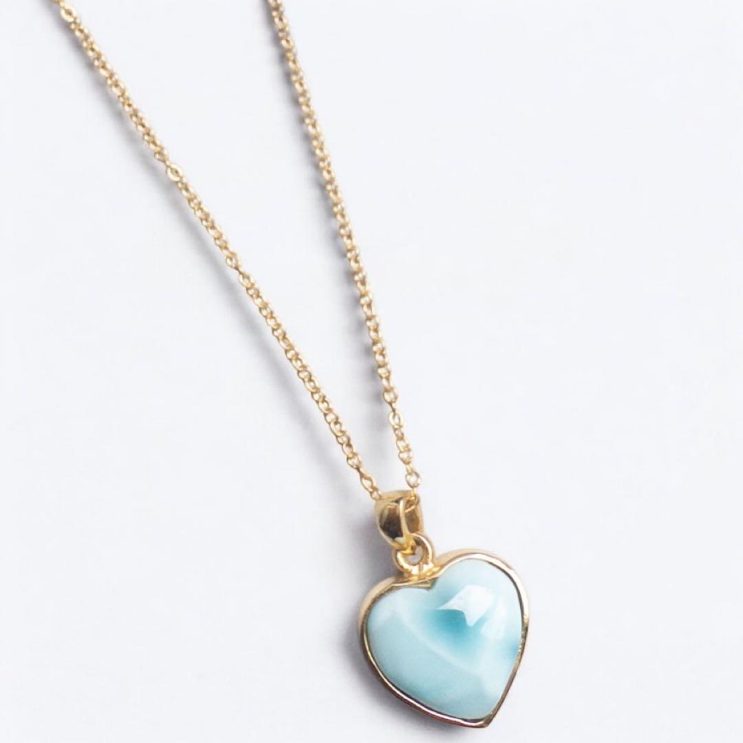 No.325✨天然石✨ラリマーのネックレス　Silver925