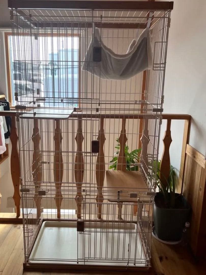 リッチェル　Richell　木製お掃除簡単キャットサークル　猫ケージ