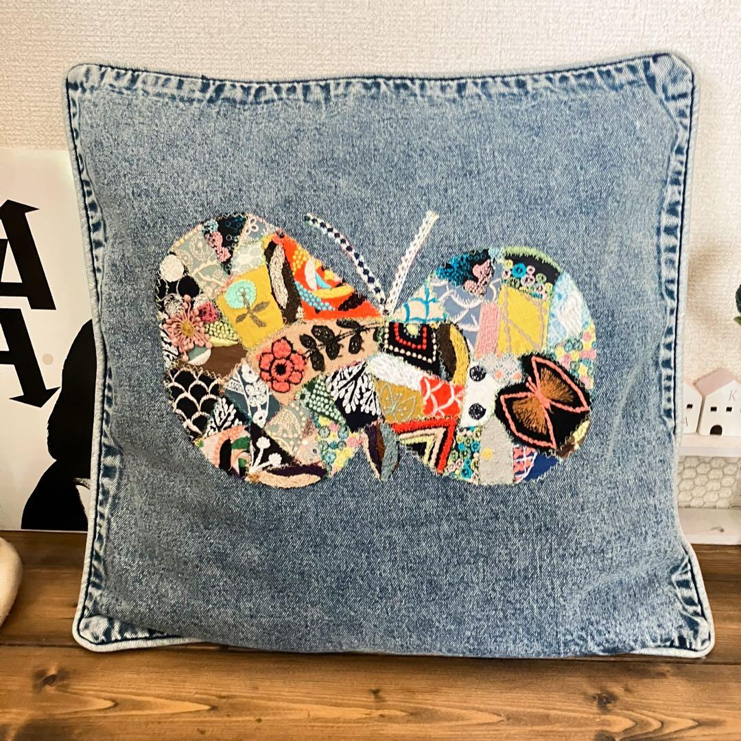 ミナペルホネンハンドメイド❤︎カケラノ蝶。:°ஐ♡*クッションカバー