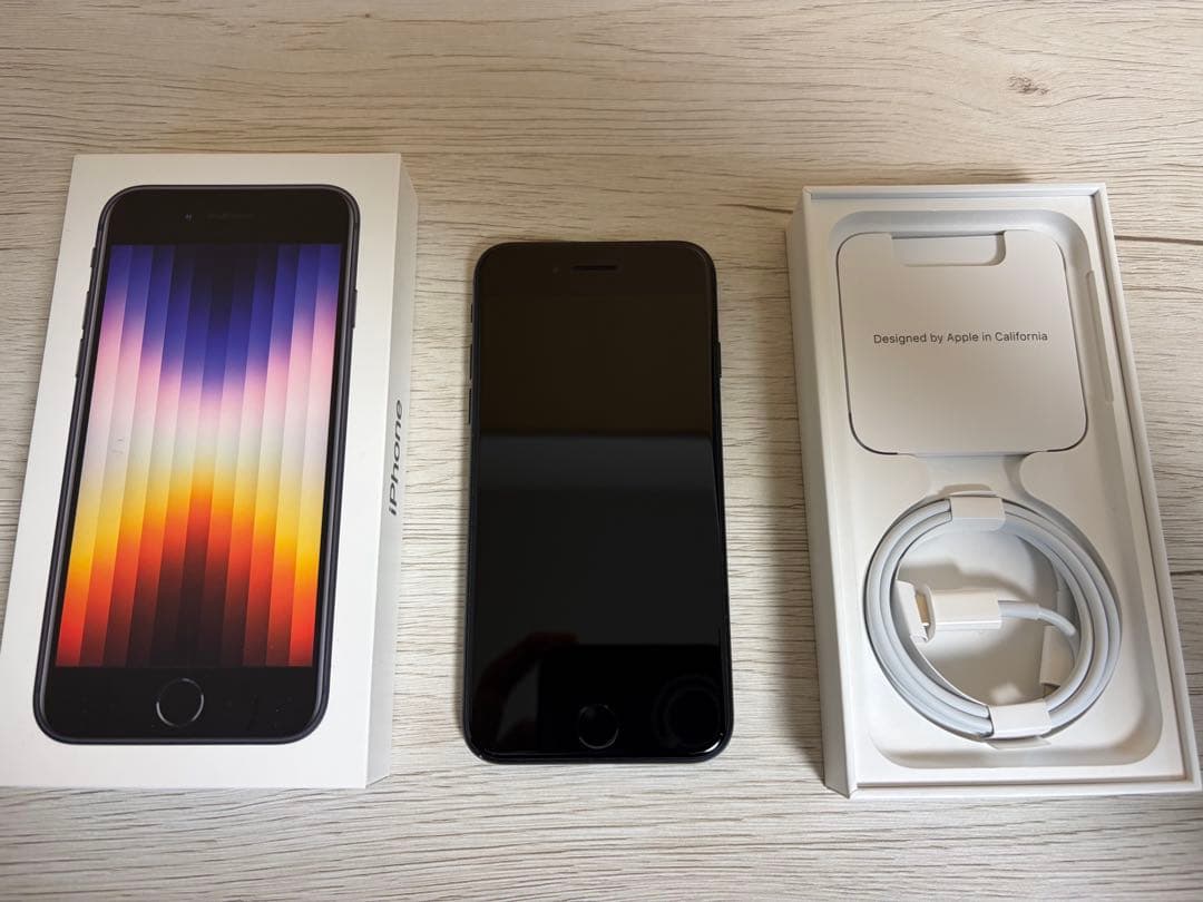 iPhone SE3 128GB 純正バッテリー100%※おまけ付