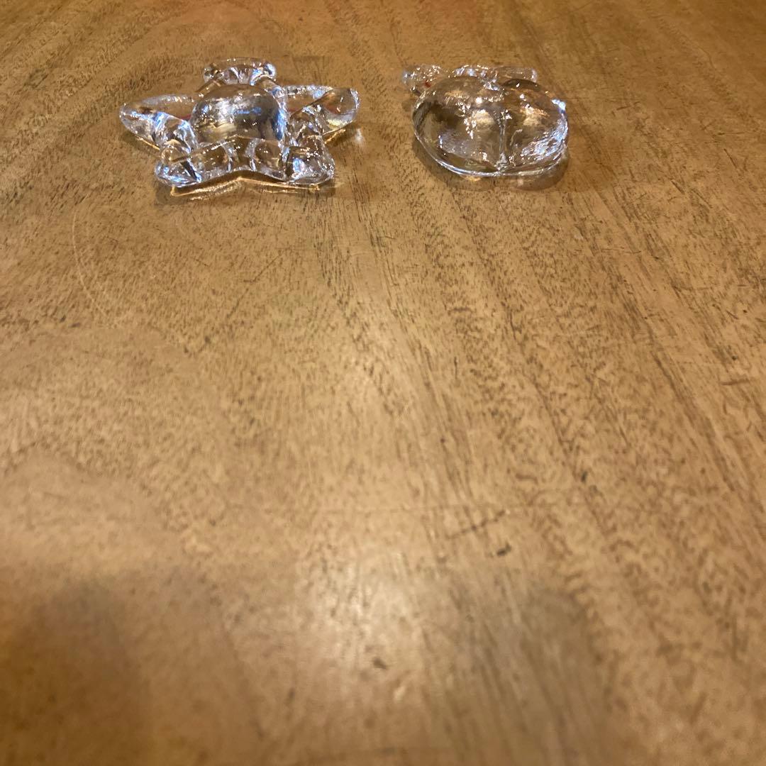 北欧Kosta Boda レア星形とリンゴ形オーナメント