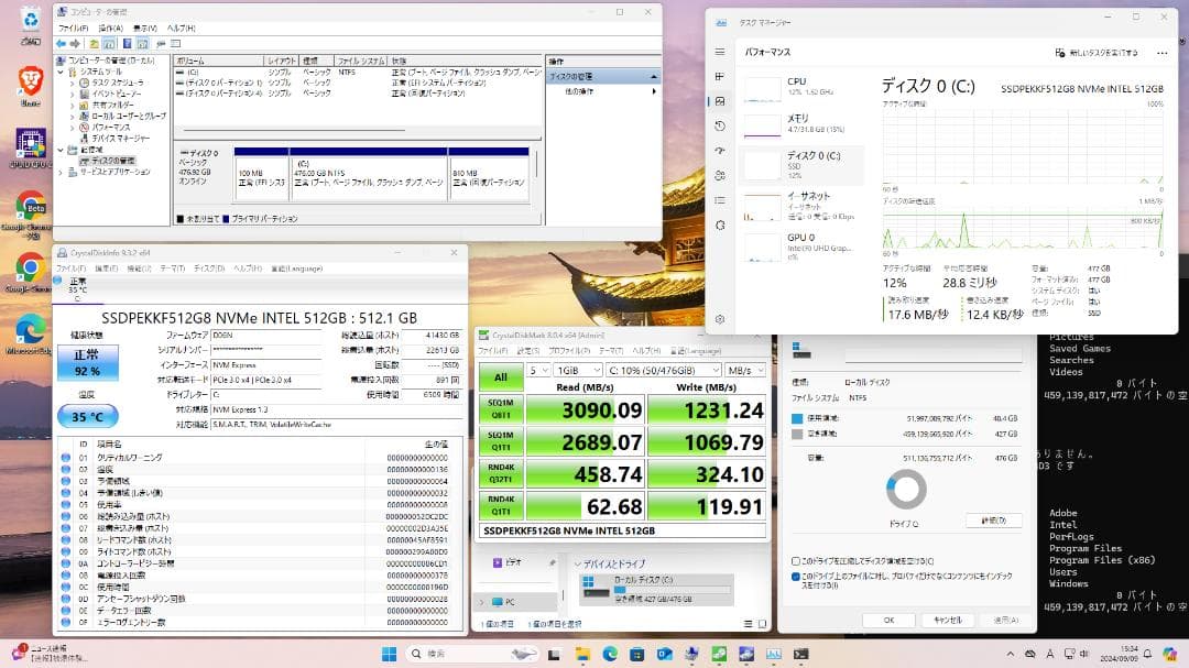 8/9世代 USB-C RAM16G NVMeSSD Wi-Fi 正規Win11